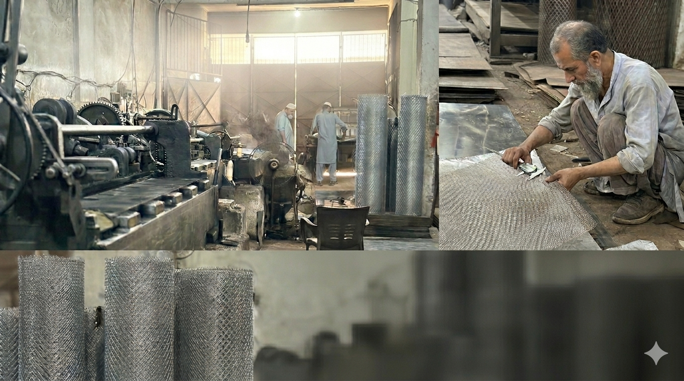 Expanded Metal Manufacturer Karachi Pakistan - Industrial Wire Mesh Production